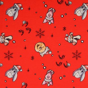 1,25 m French Terry angeraut Winnie Pooh in Rot